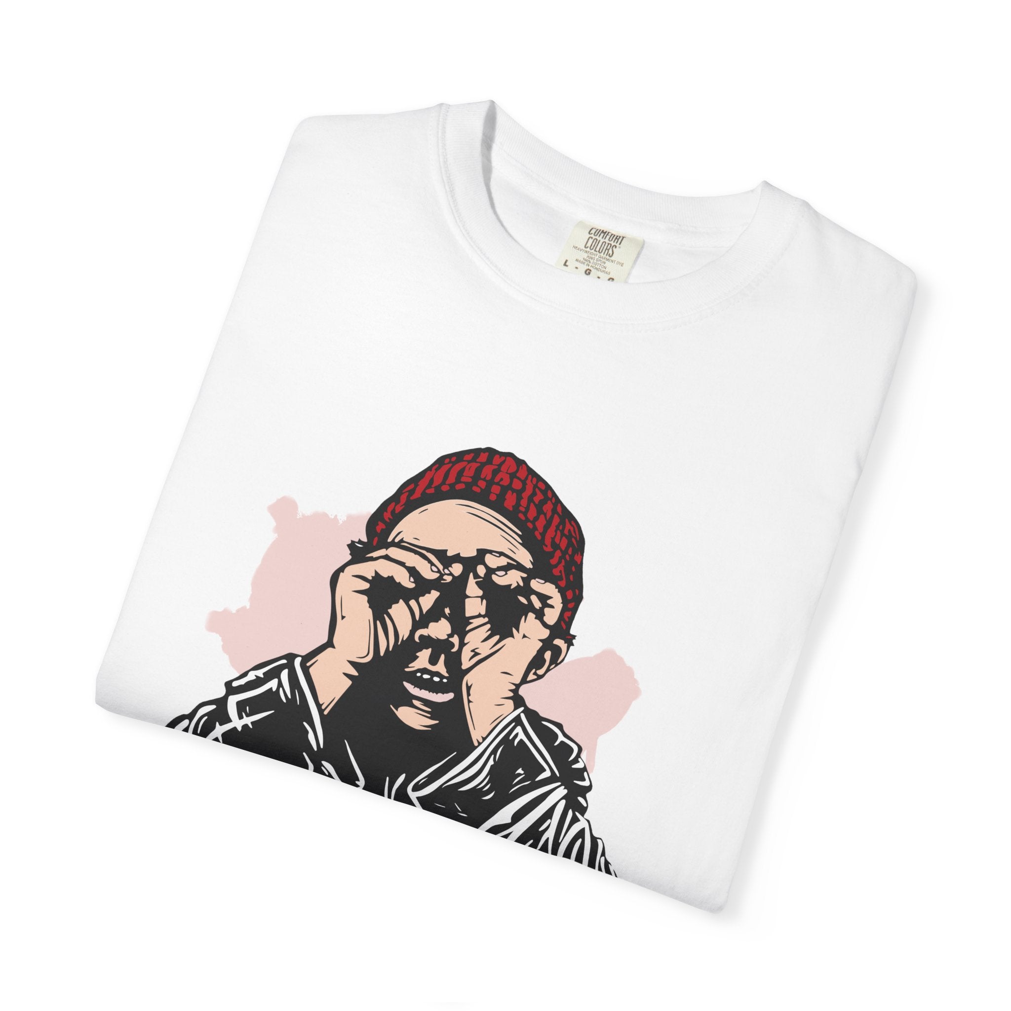 T-Shirt — 'Born to Win' Retro Beanie Portrait Graphic