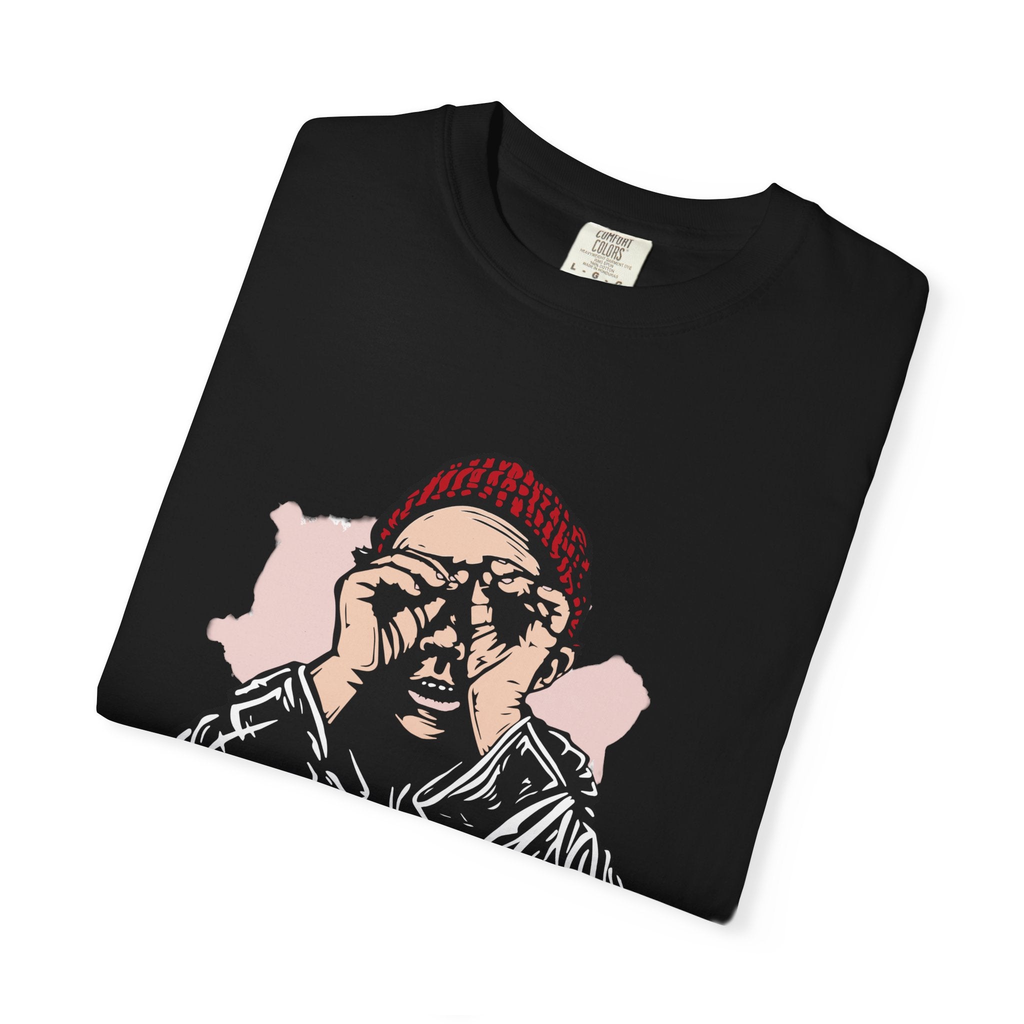 T-Shirt — 'Born to Win' Retro Beanie Portrait Graphic