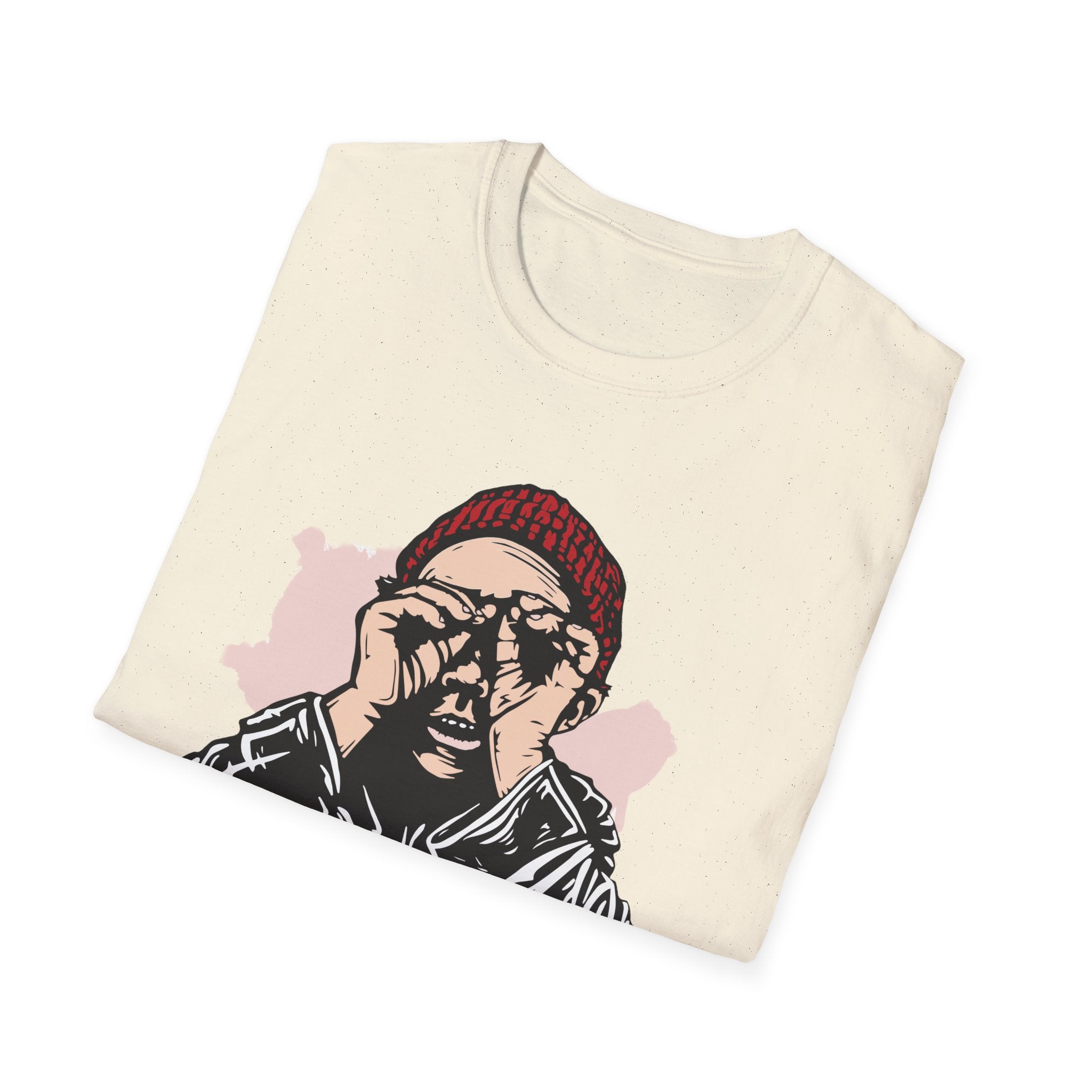 Graphic T-Shirt — 'Born to Win' Beanie Portrait Tee