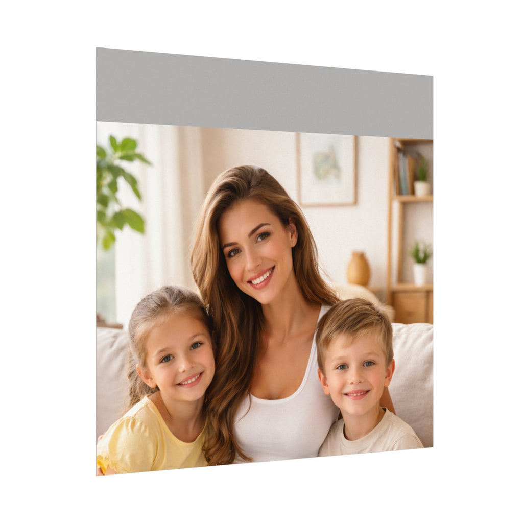 Matte Watercolor Photo Poster — Textured Family Portrait Art Print