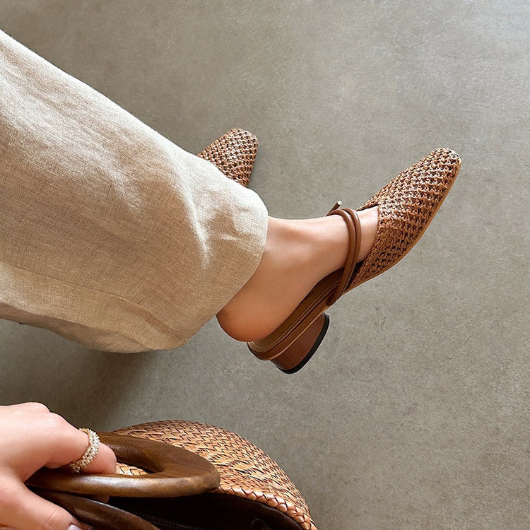 Early Autumn New Arrival Outerwear French Fairy Style Chunky-Heel Resort Shoes