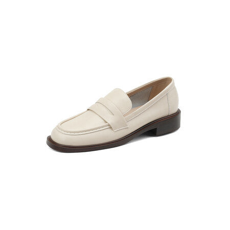 British-style Vintage Women's Heeled Leather Shoes